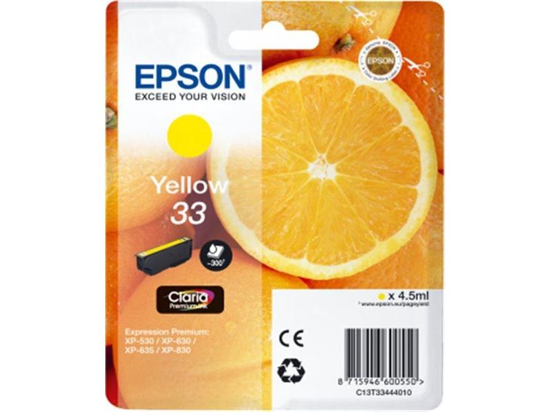 Inkoustová náplň EPSON T3344 (č.33) pomeranč, žlutá (yellow)