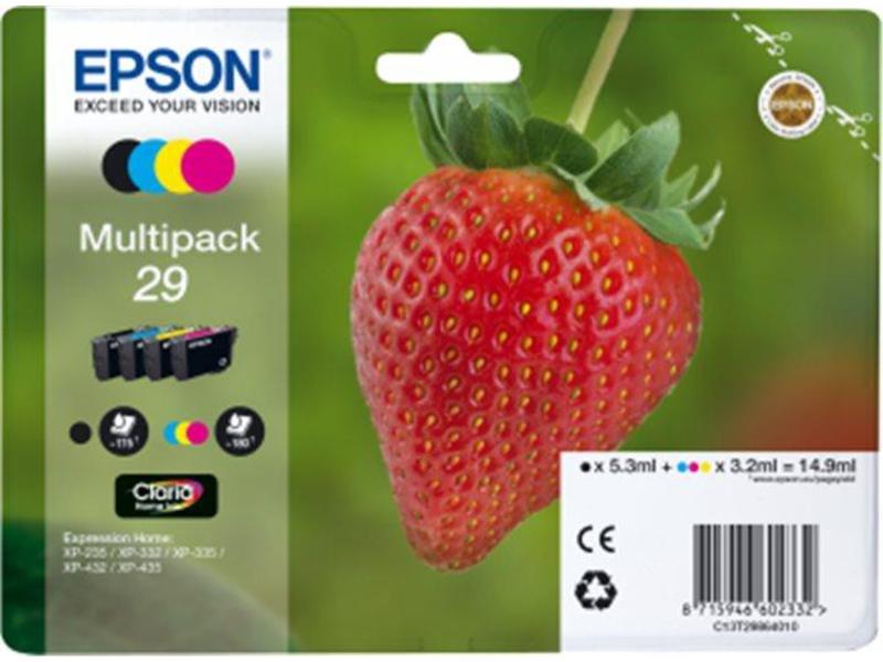 Inkoustová náplň EPSON  T2986 (č.29) jahoda, cmyk, multipack