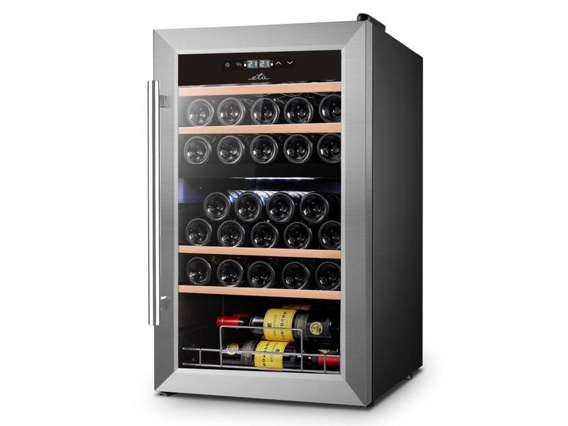 Vinotéka ETA 9534, černá-nerezová