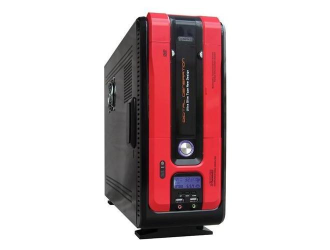 Skříň EUROCASE  913, černo-červená (black-red)