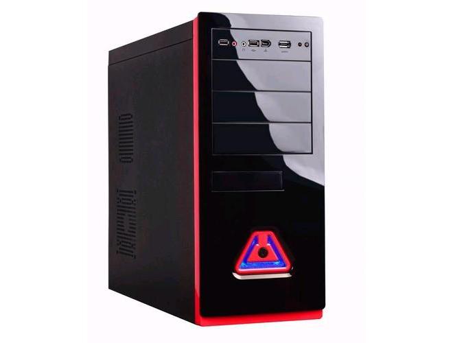 Skříň EUROCASE  ML5485, černo-červená (black-red)