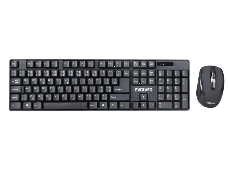 Sada bezdrátové klávesnice a myši EVOLVEO WK-142, černá (black)