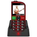 Mobilní telefon pro seniory EVOLVEO EasyPhone FM, červený (red)