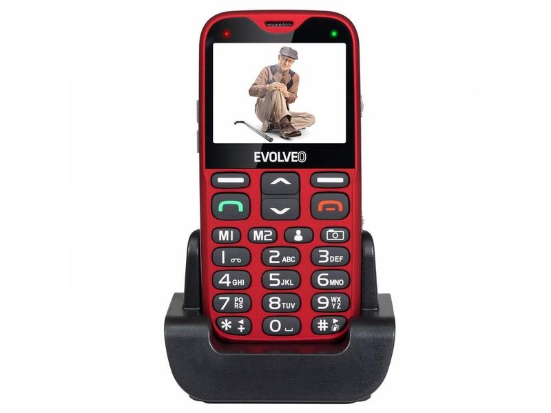 Mobilní telefon pro seniory EVOLVEO EasyPhone XG, červený (red)
