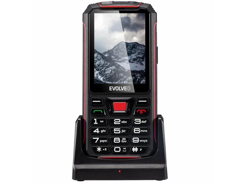 Mobilní telefon pro seniory EVOLVEO StrongPhone Z4, černo-červený(black/red)