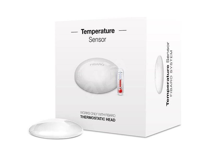 Snímač teploty pro radiátorovou hlavici Fibaro Heat Controller Thermostat Sensor, bílá (white)