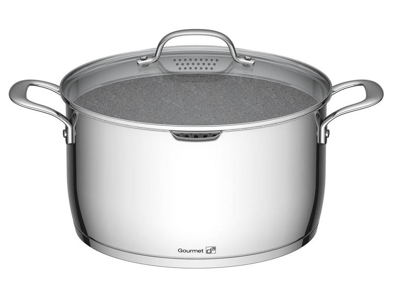 Hrnec G21 Gourmet Miracle s cedníkem 28 cm s poklicí nerez/greblon