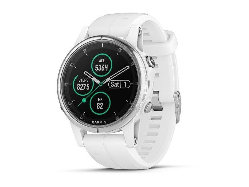 GPS chytré hodinky GARMIN fenix5S Plus Sapphire, bílá (white)