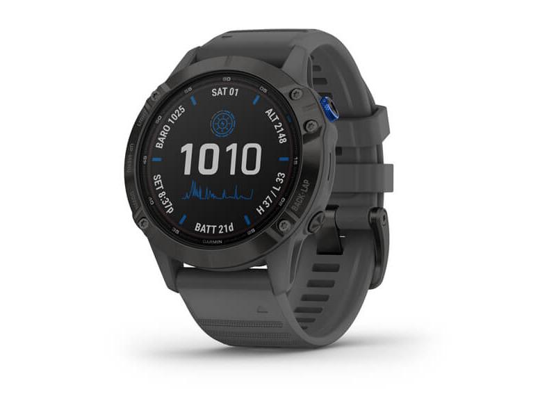 Chytré hodinky GARMIN fenix 6 PRO, Solar, Black/Slate Band (MAP/Music)