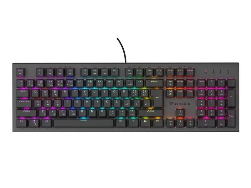 Tichá herní klávesnice GENESIS THOR 303 RGB Outemu Peach Silent