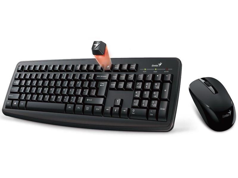 Sada bezdrátové klávesnice a myši GENIUS Smart KM-8100, černý (black)