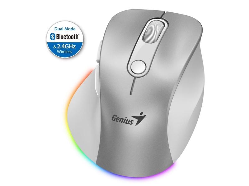 Bezdrátová myš GENIUS Ergo 9000S Pro, silver blue