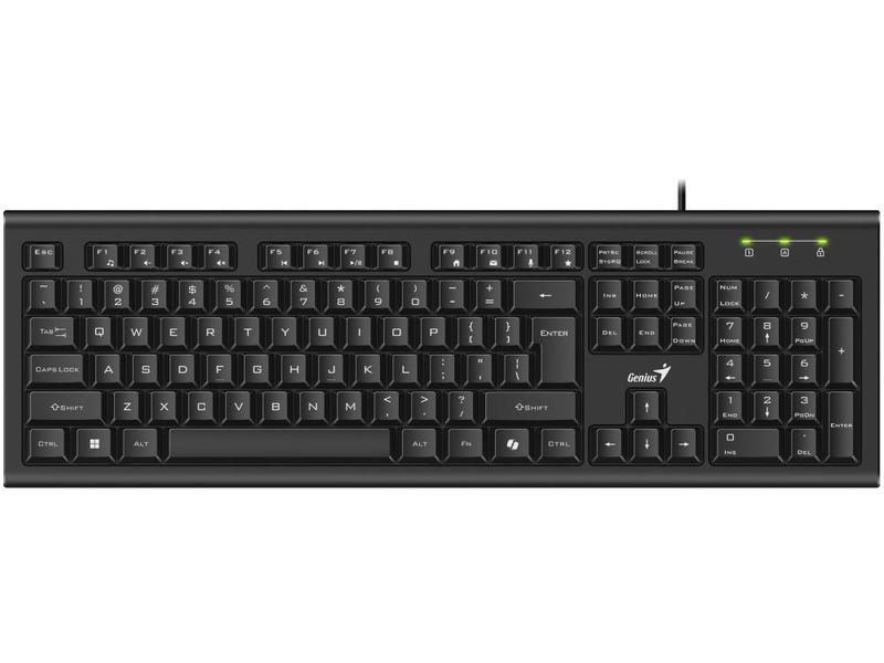 Kabelová klávesnice GENIUS KB-113, černý (black)