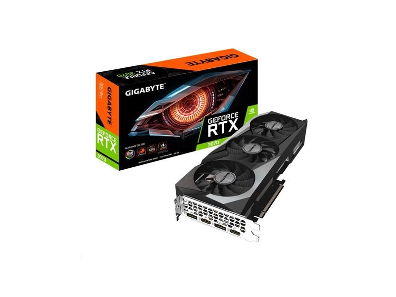 Grafická karta GIGABYTE VGA NVIDIA GeForce RTX 3070 GAMING OC 8G Rev. 2.0