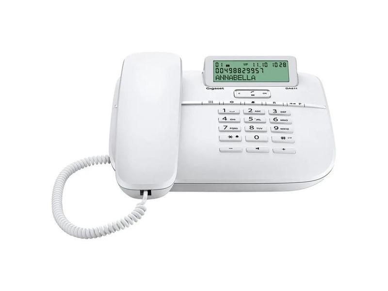 Klasický telefon GIGASET DECT DA611, bílý (white)