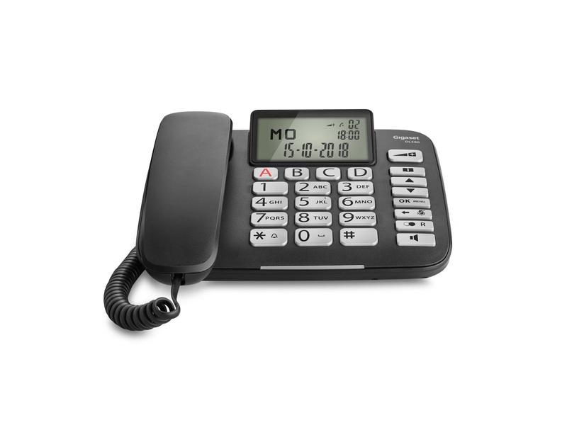 Klasický telefon GIGASET DL580, černý (black)