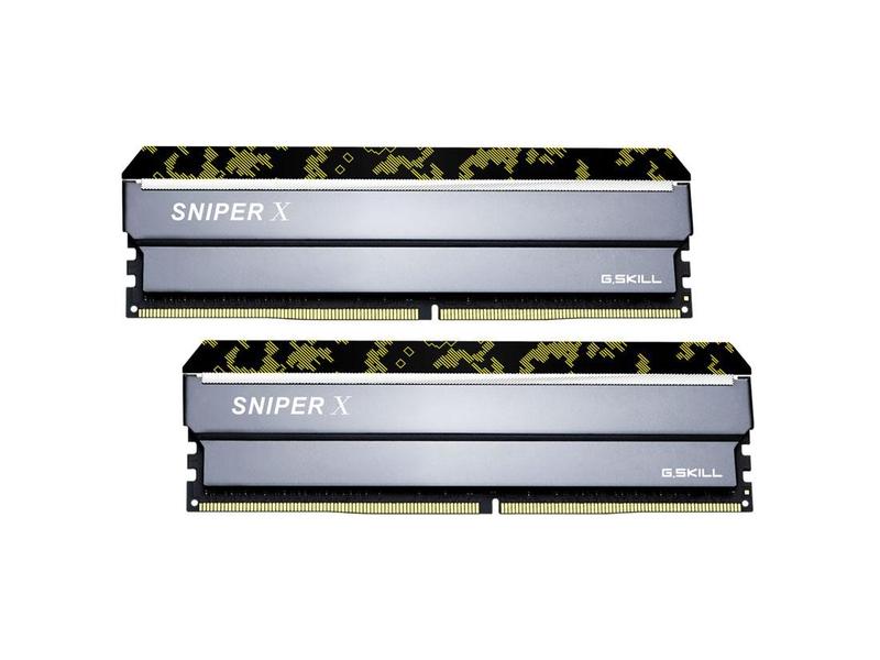 2 paměťové moduly G.SKILL 16GB (2x8GB) DDR4 3000MHz Sniper X XMP, digital Camo/stříbrná