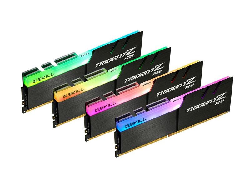 4 paměťové moduly G.SKILL 64GB (4x16GB) DDR4 3600MHz Trident Z RGB