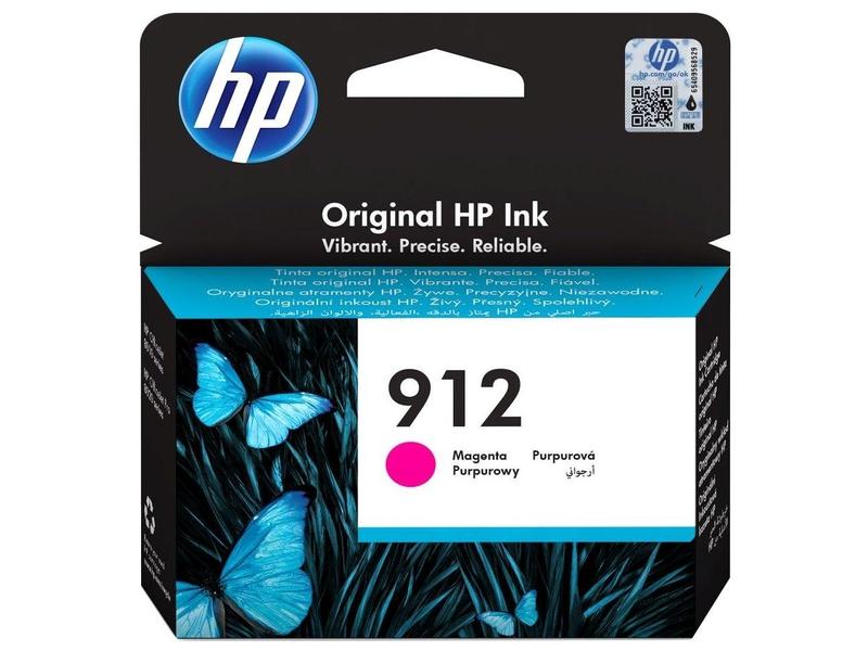 Originální inkoustová náplň HP 3YL78AE (č.912), purpurový (magenta), 315 stran