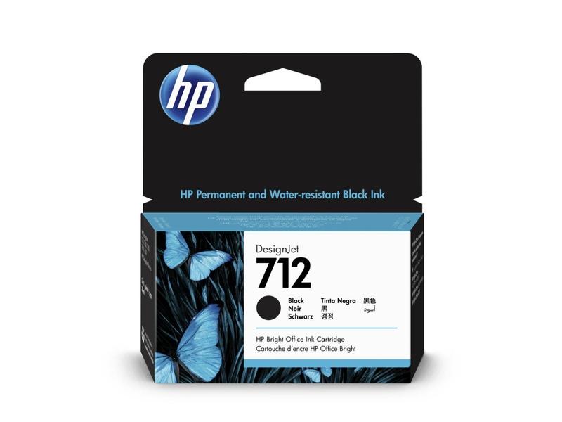 Originální inkoustová náplň HP 3ED70A (č.712), černá (black), 38 ml