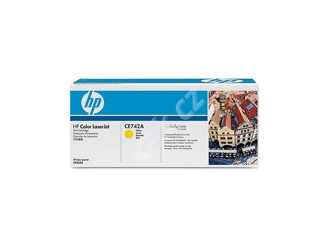 Toner HP  CE742A, žlutý (yellow), 7.300 stran