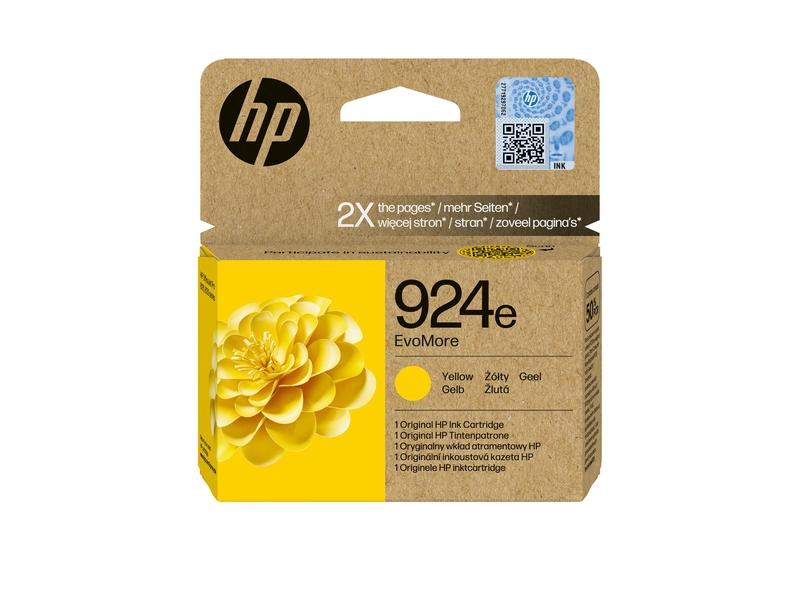 Originální inkoustová náplň HP 4K0U9NE (č.924e) EvoMore, žlutá (yellow), 800 stran