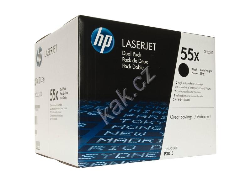 Toner HP  CE255XD (č.55X) Dual Pack, černý (black)