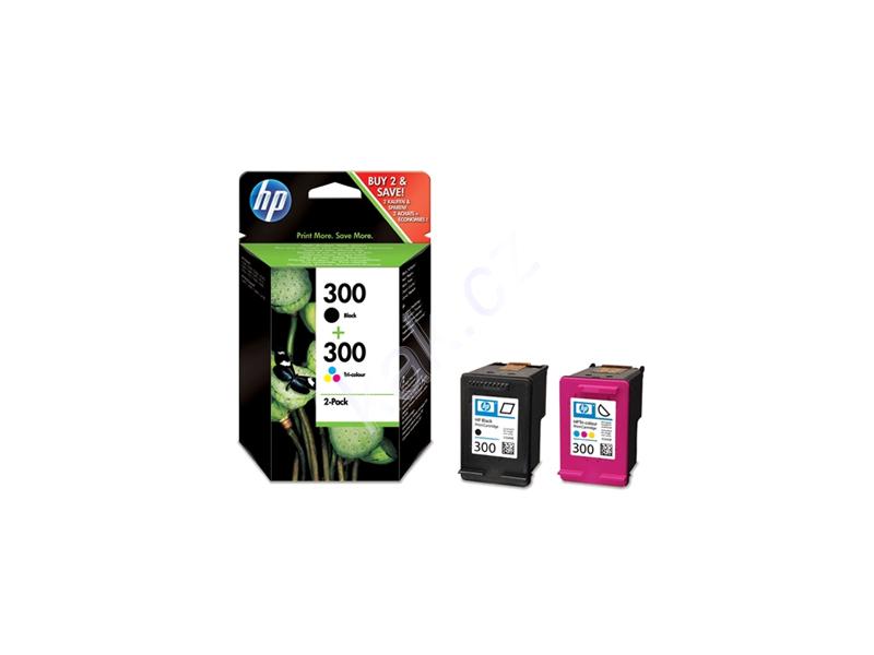 Inkoustová náplň HP  CN637EE (č.300 + b.300), černá + barevná