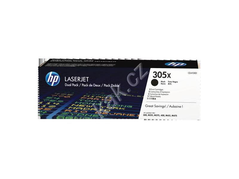 Toner HP  CE410XD (č. 305X) 2-pack, černá (black), 2x 4.000 stran
