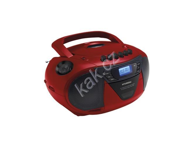 Radiomagnetofon HYUNDAI  TRC751AU3, červený (red)