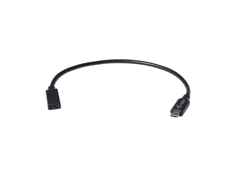 Prodlužovací kabel I-TEC USB-C - USB-C (male - female) prodlužovací kabel 30cm, černá (black)