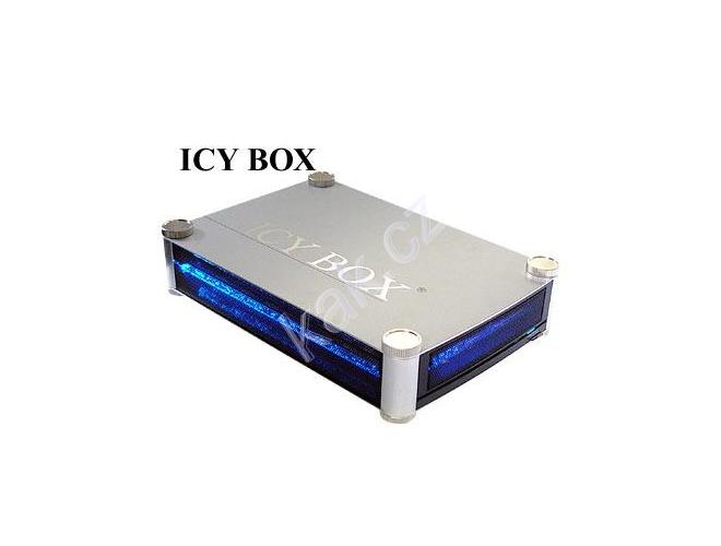 Box pro pevný disk a CD/DVD ICYBOX  IB-550U-BL, stříbrný (silver), externí