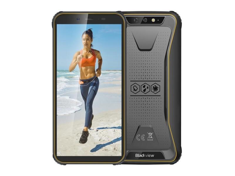 Odolný mobilní telefon iGET Blackview GBV5500 Plus, černý/žlutý (black/yellow)