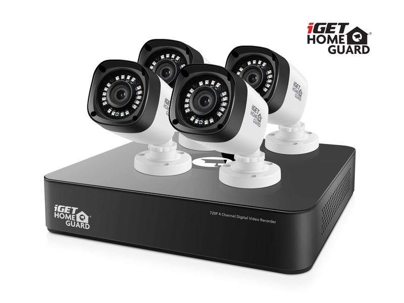 Kamerový set iGET HGDVK46704P - Kamerový CCTV set HD 720p, 4CH DVR rekordér + 4x HD 720p kamera