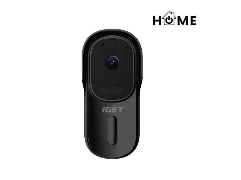 WiFi bateriový videozvonek iGET Doorbell DS1, černý (black)