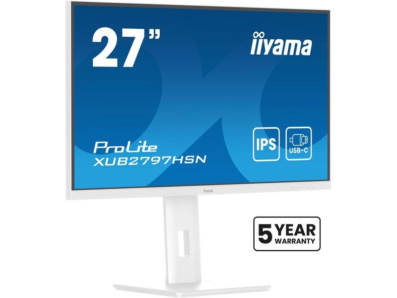 27" LED monitor iiYAMA ProLite XUB2797HSN-W2, bílý (white)
