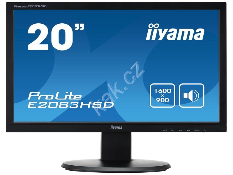 20" LCD monitor iiYAMA  E2083HSD-B1, černý (black)