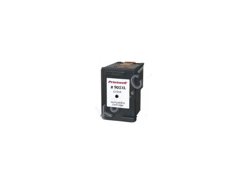 Inkoustová náplň KAK  kompatibilní cartridge s HP CC654AE (č.901XL), černý (black)