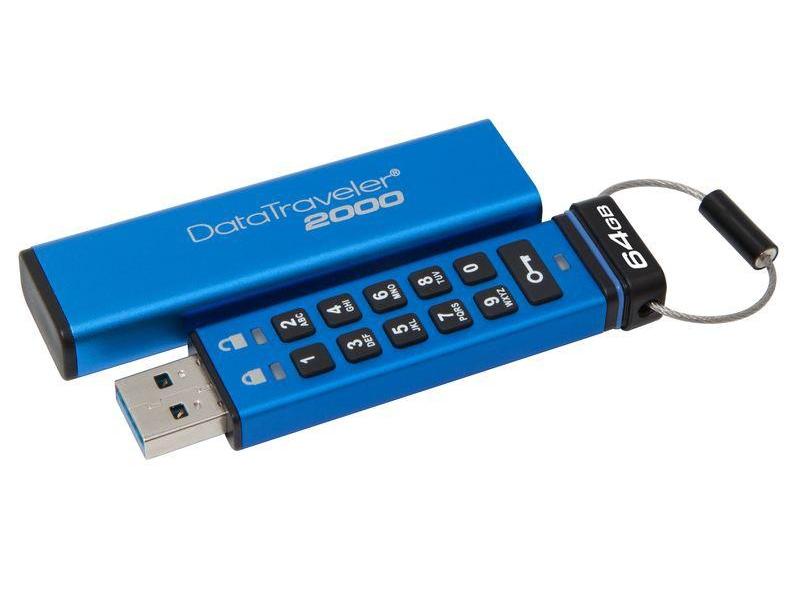 Přenosný flash disk KINGSTON DT2000 HW, modrý (blue)