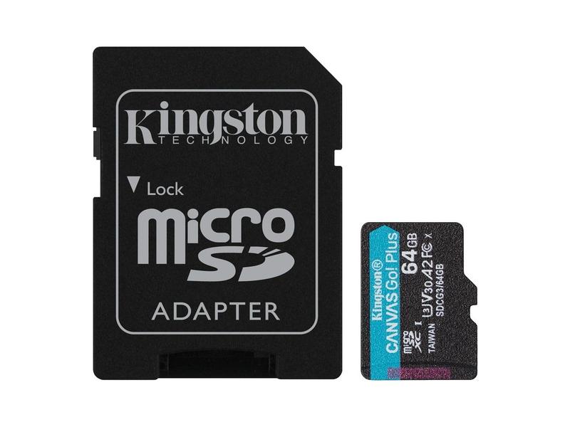 Paměťová karta KINGSTON microSDXC 64GB Canvas Go! Plus