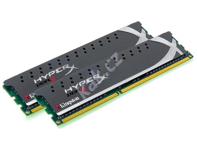 2 paměťové moduly KINGSTON  4GB (2x2GB KIT) 1600MHz DDR3 CL9 HyperX X2 Grey Series