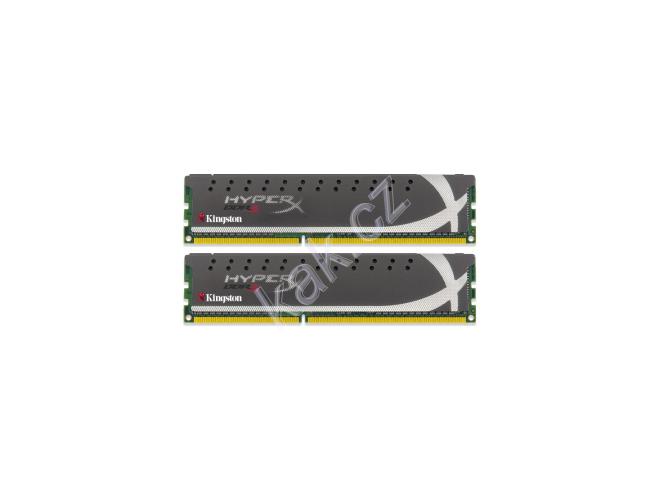 2 paměťové moduly KINGSTON  8GB (2x4GB KIT) 1600MHz DDR3 CL9 HyperX, X2 Grey Series, XMP