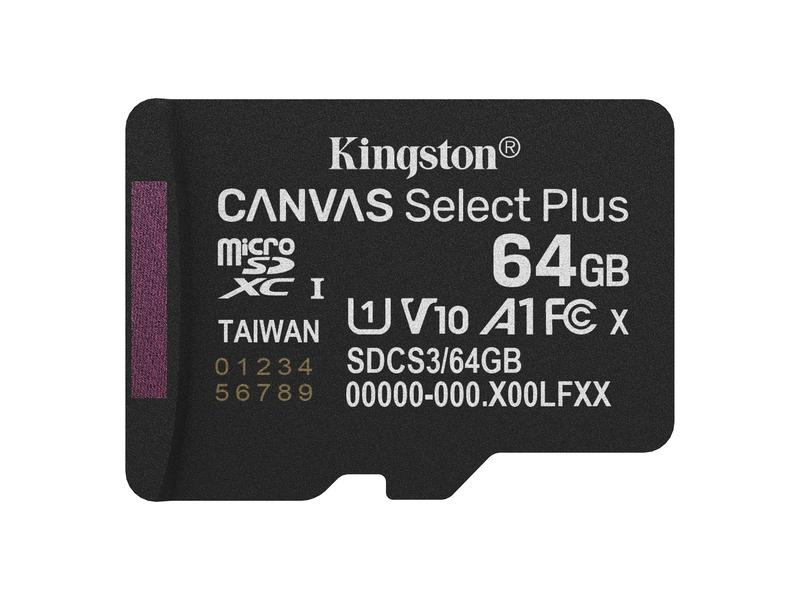 Paměťová karta KINGSTON microSDXC 64GB Canvas Select Plus