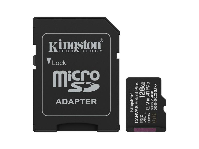 Paměťová karta KINGSTON microSDXC 128GB Canvas Select Plus