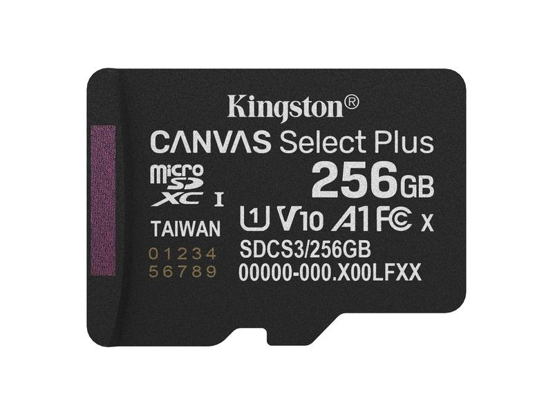 Paměťová karta KINGSTON microSDXC 256GB Canvas Select Plus