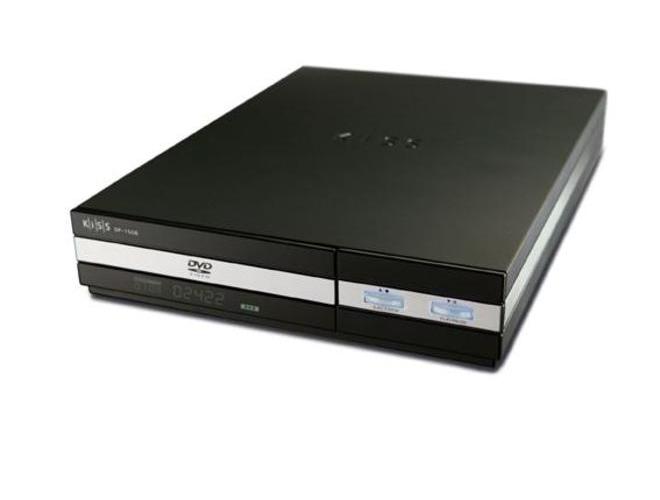KISS DP-1504 - mini DVD, DivX, XviD, MP3, OGG, CD-DA, JPEG Player, 40GB disk, RJ45 - černý (black)