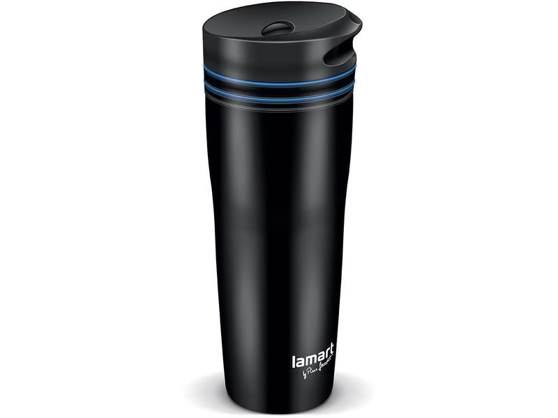 Termohrnek LAMART Mang LT4050 0,36l, černo-modrá