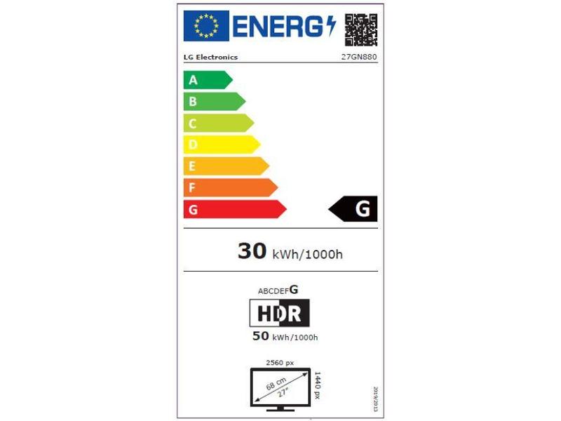 27" LED monitor LG 27GN880