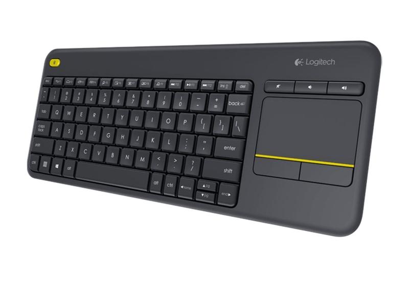 Bezdrátová klávesnice LOGITECH  Wireless Touch Keyboard K400 Plus, černá (black)