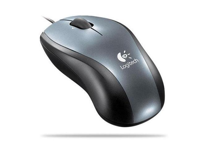 Myš LOGITECH  V100 Optical Mouse for Notebooks, černo-stříbrná ( Dark Silver )